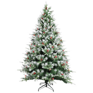 Snow covered Christmas tree 022