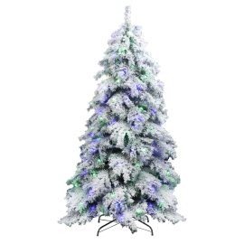 Snow covered Prelit Christmas tree TS009
