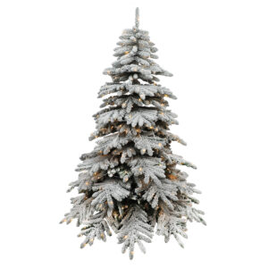 Snow covered Prelit Christmas tree 011 Snow covered Prelit Christmas tree 011